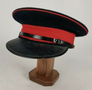 Wwii Ww2 Or Post British Army Navy Blue Dress Visor Cap Kings Crown Buttons Sz 7
