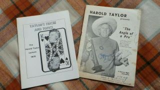 Harold Taylor Lecture Note Booklets Signed.  Supreme Magic Publication