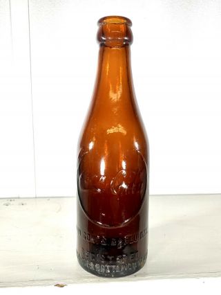 C1915 Antique Coke Coca Cola Bottle Amber Louisville Ky Kentucky Root Brown Soda 2