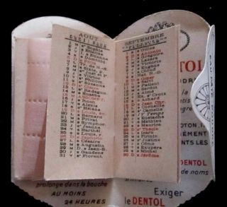 Almanach Calendrier Dentol Le Roi Des Dentifrices 1917 Maison L.  Frere Paris