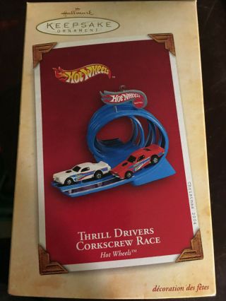 Hallmark Hot Wheels Thrill Drivers Corkscrew Race Ornament 2003