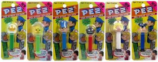 Pez Strap Holder Set Of 6 - Series B From 2005 - Rare From Japan - Non Us - Moc