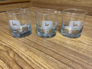 Set Of 3: John Deere Lowball Whiskey Tumblers - Rocks Cocktail Glass