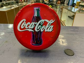 Coca - Cola 12 Inch Bottle Cap Led Lighted Sign Red Enjoy Script Logo
