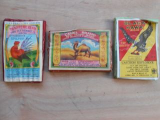 3 Firecracker Pack Labels Icc Camel - - Cock Brand - - Blackhawk