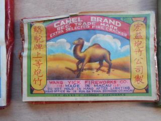 3 firecracker pack labels icc camel - - cock brand - - blackhawk 3