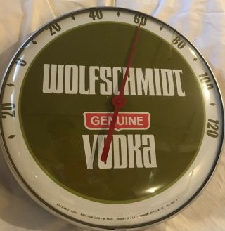 Vintage Wolfschmidt Vodka Advertising Thermometer