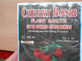 Cherry Bomb Firecracker Brick Label