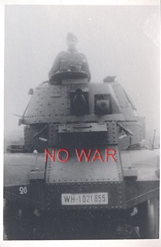 Wwii German War Photo Crew On Tank / Panzer