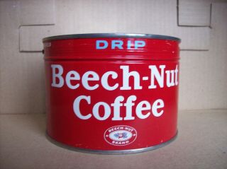 Vintage Beech - Nut Coffee Tin Can Full & With Key 1lb Can