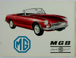 1967 Mgb Roadster Sales Brochure For Us Market Prospekt