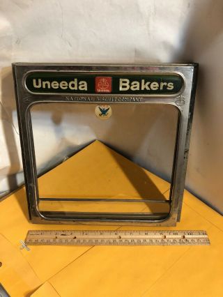 Vintage Advertising National Biscuit Company Glass Display Bin Cover
