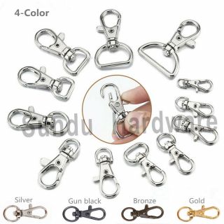 Swivel Clasp Various Sizes Lanyard Snap Hook Lobster Claw Clasps 4 Color key c 2