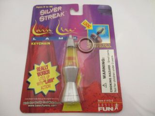 Nos Silver Streak Lava Lite Lamp Keychain Basic Fun Vintage 1994
