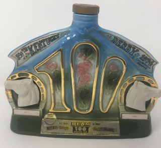 100th Anniversary 1974 Vintage Jim Beam Kentucky Derby Decanter Empty