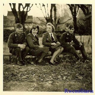 Rare Female Luftwaffe Helferin Blitzmädel Girls W/ Soldier Dates