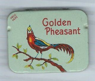 Vintage Golden Pheasant Condom/rubber Prophylactics Tin
