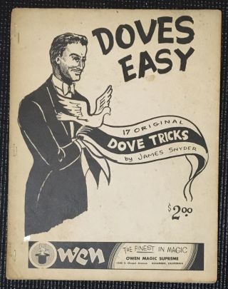 Vintage 1962 Owen Magic Supreme Doves Easy 17 Tricks By James Snyder