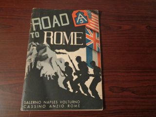 Us Army Wwii Booklet Road To Rome Book 5th Army Unit History Salerno Naples Volt