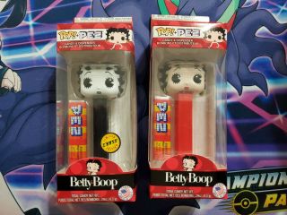 Betty Boop Pop Pez Chase Common Set Black White Red Candy Dispenser Funko