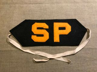 Wwii Us Navy Sp Shore Patrol Armband Wool Felt With Tapes