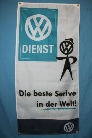 Vintage Volkswagen Dealership Banner Vw Die Beste Servive In Der Welt