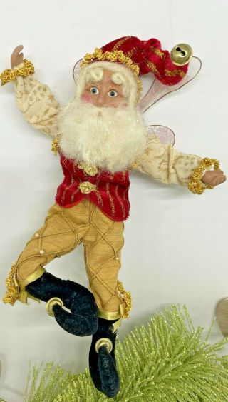 Vintage Mark Roberts Christmas Fairy Elf Red And Gold