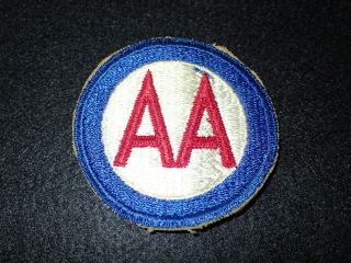 Ww2 Us Army Antiaircraft Command Ssi Shoulder Patch Insignia Cut - Edge & Good,