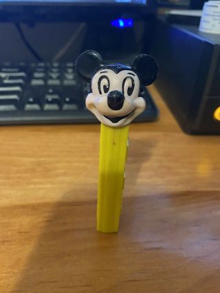Vintage Mickey Mouse Pez Dispenser No Feet Made In Austria 1960s