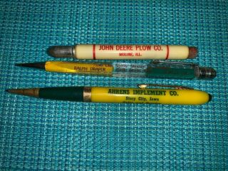 Vintage John Deere Bullet Pencil and Mechanical Pencils,  Iowa & Illinois : II 2