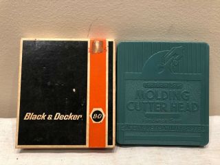 Vintage Dewalt Black & Decker Molding Cutter Head W/ Box Knife Shaper Head Ptr