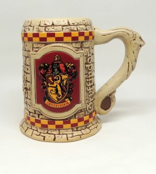 The Wizarding World Of Harry Potter Gryffindor Stein Mug Universal Studio Flaw
