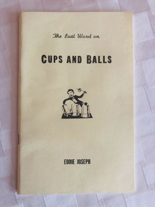 Vintage 1942 The Last Word On Cups And Balls Magic Book By Eddie Joseph