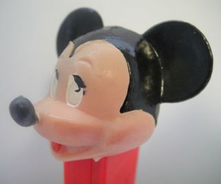 Vintage Mickey Mouse Pez Dispenser No Feet,  Red Stem - Pat 3845882 USA 2