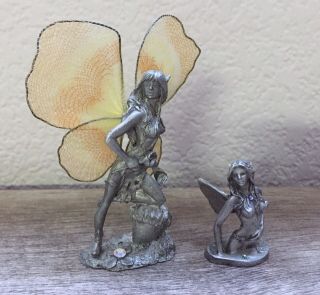 Vintage 90’s Jeweled Gallo Pewter Fairy Figurines