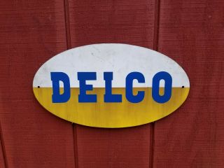 Gm Delco Speed Shop Barn Find Painted Vintage Look Metal Gas Oil Hand Made Sign