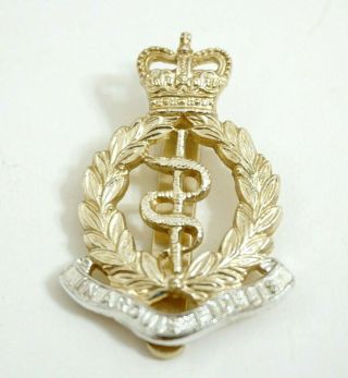 Post Ww2 British In Arduis Fidelis Medical Corps Cap Badge 1.  75 " Tall J R Gaunt