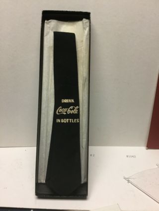 Rare 1950’s “drink Coca - Cola In Bottles” Design Thin Tie -