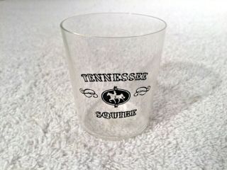 Vintage Jack Daniels Tennessee Squire Shot Glass Very Thin Walled Black Emblem