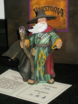 The World Of Krystonia Event Piece Wizard Figurine " I Am Root " Swarovski Crystal