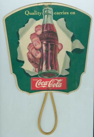Early 1900s Coca Cola Bottling Co,  Flat River,  Missouri Litho Fan 3 Digit Phone