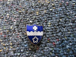 Wwii Us Army Dui/ Di Crest Pin 17th Infantry Regiment German Made Rr