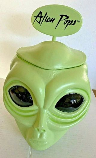 Vintage Alien Pops Lolliepop Display Head Container Complete 90’s Ufo Candy