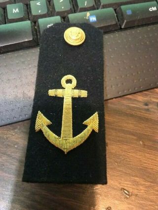 Ww2 Us Navy Officer Dress Blue Brass Anchor Shoulder Hamburg Insignia