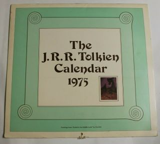 Vintage 1975 J.  R.  R.  Tolkien Calendar Tim Kirk Illustrations Lotr,  The Hobbit
