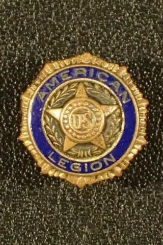 Wwii Us American Legion Membership Lapel Pin Screw Back Enamel Period Correct