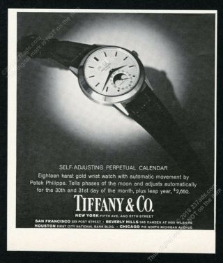 1967 Patek Philippe Perpetual Calendar Moon Moonphase Watch Tiffany 