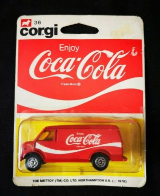1978 Boxed Coca Cola Chevy Van Corgi Juniors 36 Diecast Model Coke 1/75 Drink