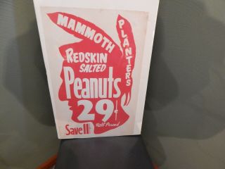Vintage Peanut Store Sign For 29 Cent Redskin Peanuts