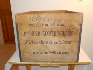 Vintage White Horse Cellar Scotch Whiskey Wooden Crate Box 2